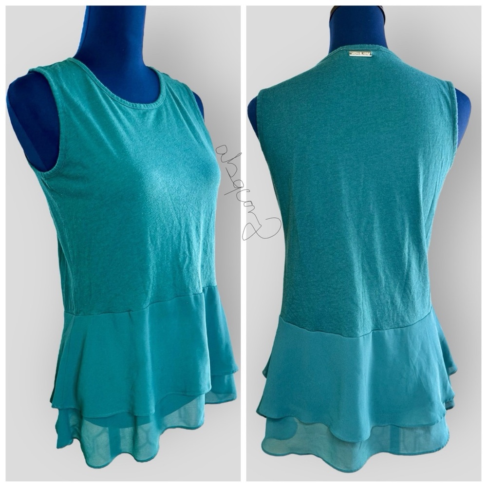 EUC Michael Kors Layered Chiffon Hem Tank Top